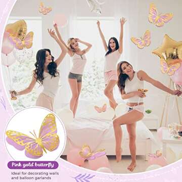 Geosar 3D Butterfly Decorations for Parties and Nurseries
