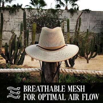 Henschel Aussie Mesh Breezer Hat - Packable Sun Protection for Outdoors