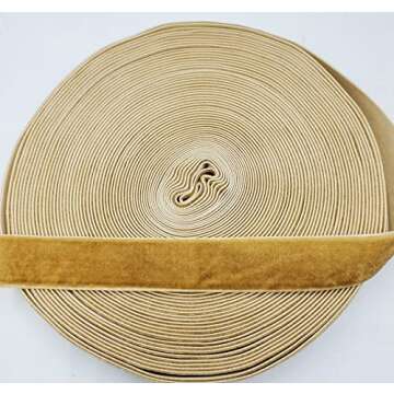 Luxurious 15 Yards Brown Velvet Ribbon Spool for Elegant Gifts and Crafts