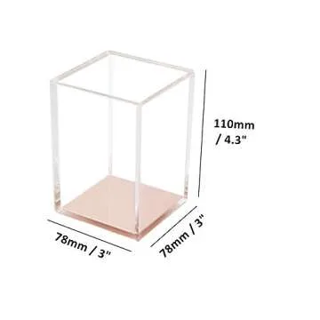 Stylish Rose Gold Acrylic Pencil Holder for Any Space