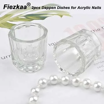 Fiezkaa Nail Dappen Dish Set for Manicure Essentials