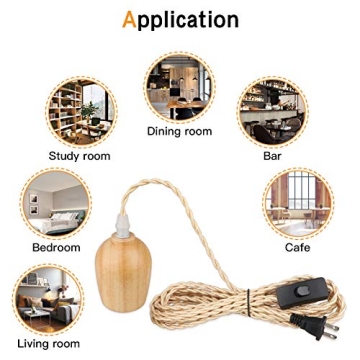 Zevnico Pendant Light Cord Kit, Vintage Swag Lighting