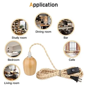 Zevnico Pendant Light Cord Kit, Vintage Swag Lighting