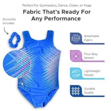Destira Gymnastics Leotards for Girls, Tiger Stripe, Super Soft Leotards for Women and Girls with Matching Scrunchie, Gymnastics, Dance, Cheer, Yoga, and More, Adult Small