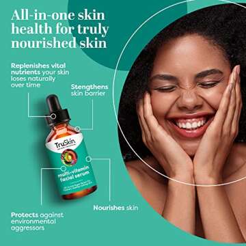 TruSkin Facial Serum with 11 Plant-Derived Vitamins & Minerals for Radiant, Healthy-Looking Skin –...