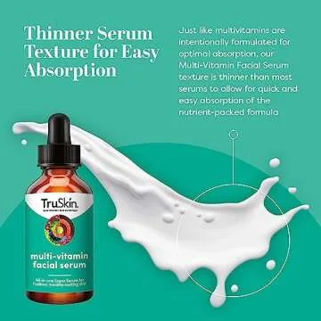 TruSkin Facial Serum with 11 Plant-Derived Vitamins & Minerals for Radiant, Healthy-Looking Skin – Powerful Antioxidants and Nourishing Vitamins for Skin Nutrition, 1 fl oz