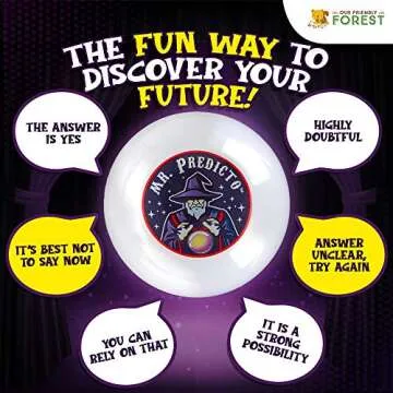Kamhi World Mr Predicto Fortune Telling Ball - Ask Questions & Get Answers, Interactive Color Changing Crystal Ball, Novelty Toy with Lights, Fun Teen Gift