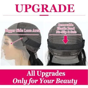 A8 22 inch Lace Front Wig Human Hair Body Wave HD Lace Frontal 13x4 180 Density Glueless Wigs Human Hair Pre Plucked with Baby Hair for Women Natural Black