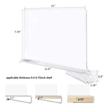 MIVERYEA Acrylic Shelf Dividers for Closet Organization