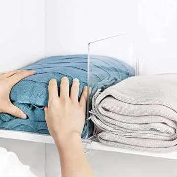 MIVERYEA Acrylic Shelf Dividers for Closet Organization