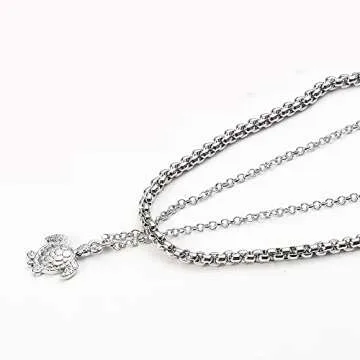 Stylish WGoud Gold Dainty Layered Necklace Set for Women