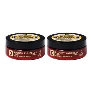 Duke Cannon Bloody Knuckles Hand Repair Balm - Unscented Moisturizer, Repair and Revitalize Dry, Cracked Skin, Ideal for Workers and Fighters, 5 oz. (2 Pack)