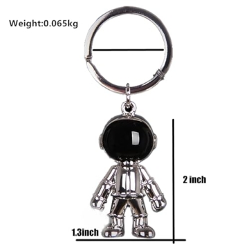 Astronaut Keychain - MUAMAX Silver Spacemen Accessory