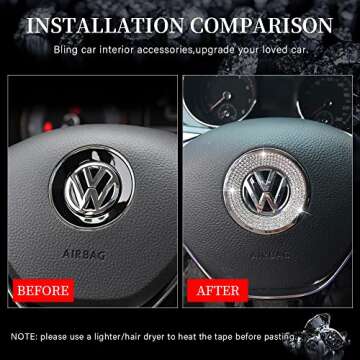 LECART Volkswagen Car Accessories: Stylish Logo Stickers & Decals