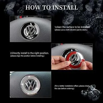 LECART Volkswagen Accessory Logo Stickers & Decals