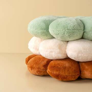 FIONOUT Pink Flower Pillow,Daisy Pillow,17.7In Cute Flower Shaped Pillow Decorative Throw Pillows,Fl...