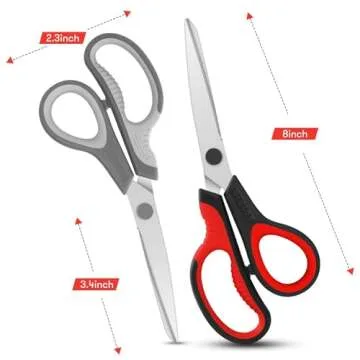 Niutop 8" All Purpose Scissors - Ergonomic & Durable