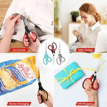 Niutop 8" All Purpose Scissors - Ergonomic & Durable