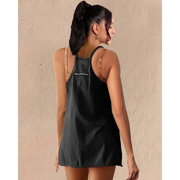 NATRAKI Athletic Dress Mini Dress with Built-in Shorts