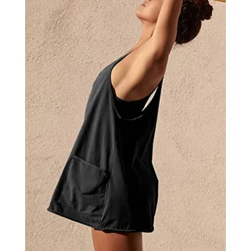 NATRAKI Athletic Dress Mini Dress with Built-in Shorts