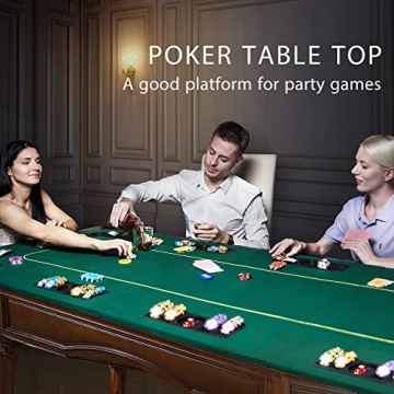 VIVOHOME Foldable 8-Player Poker Tabletop with Bag