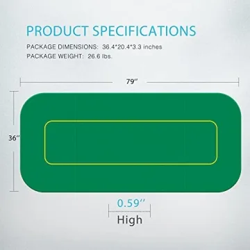 VIVOHOME Foldable 8-Player Poker Tabletop with Bag