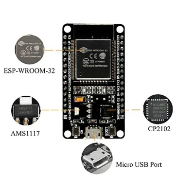 5PCS ESP-WROOM-32 Dual-Mode WiFi & Bluetooth Board