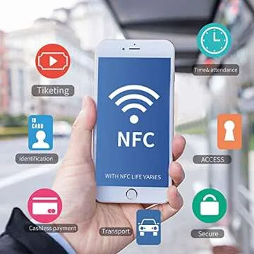 50pcs NFC Cards NFC Tags Ntag215 NFC chip NFC 215 tag rewritable NFC Coin Cards，RFID Stickers Compatible with Tagmo and NFC Enabled Mobile Phones and Devices, Round (25 mm/ 1 Inch)