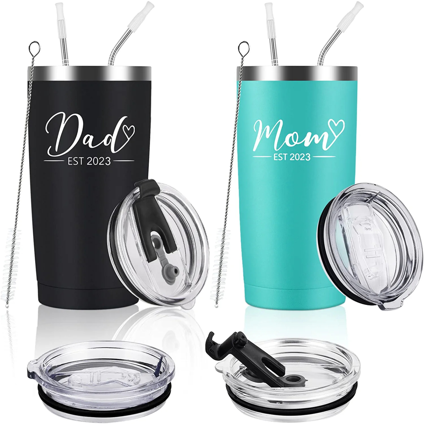 Qtencas Travel Tumblers for New Parents - 20oz Set