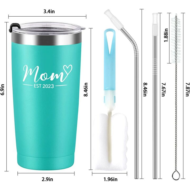 Qtencas Travel Tumblers for New Parents - 20oz Set