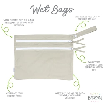 Stylish BapronBaby Wet Dry Bag for Diapers & Travel