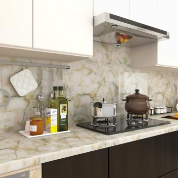 BOMENG 16"x354" Marble Contact Paper for Elegant Home Decor