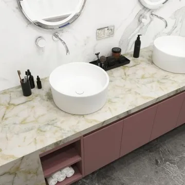 BOMENG 16"x354" Marble Contact Paper for Elegant Home Decor