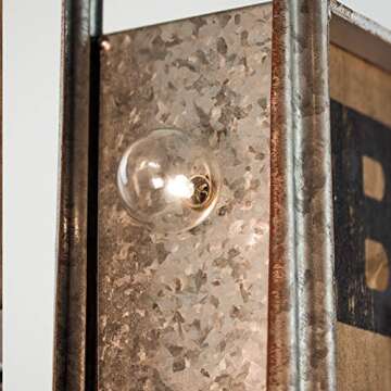 American Art Decor Vintage LED Marquee Wall Decor - Retro Wall Sign w/LED Light Bulbs - Battery Operated Metal Wall Art for Bar, Man Cave, Garage, Game Room & More (Beer on Tap, 30” x 10.25” x 4.5”)