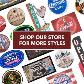 American Art Decor Vintage LED Marquee Wall Decor - Retro Wall Sign w/LED Light Bulbs - Battery Operated Metal Wall Art for Bar, Man Cave, Garage, Game Room & More (Beer on Tap, 30” x 10.25” x 4.5”)