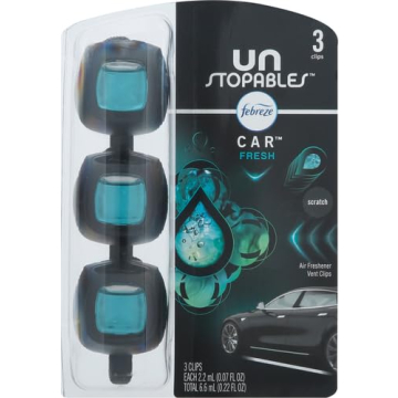 Febreze Car Air Freshener Vent Clip Unstoppables Fresh Scent