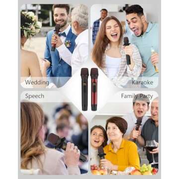ROUWU Wireless Microphones for Ultimate Karaoke Fun
