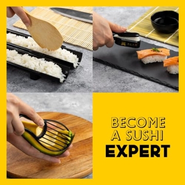 Alas Sushi Making Kit for Beginners and Pros at Home