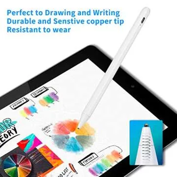 Stylus Pens for Amazon Kindle Fire 10/8/7/11 Pencil, Evach Capacitive High Sensitivity Digital Pencil with 1.5mm Ultra Fine Tip Stylus Pencil for Amazon Kindle Fire 10/8/7/11 Pen, White