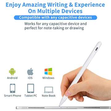 Stylus Pens for Amazon Kindle Fire 10/8/7/11 Pencil, Evach Capacitive High Sensitivity Digital Pencil with 1.5mm Ultra Fine Tip Stylus Pencil for Amazon Kindle Fire 10/8/7/11 Pen, White