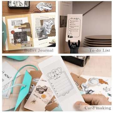 Mini Printer Sticker Thermal Printer with 1 Roll Paper, Bluetooth Portable Phone Printer, Study Printer Ideal for Notes, Pictures, Journals, DIY, Compatible with Smartphone & Tablet