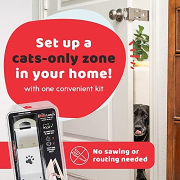 TheDoorLatch Adjustable Steel Cat Door Latch for Pets