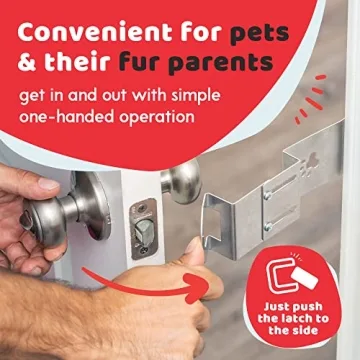 TheDoorLatch Adjustable Steel Cat Door Latch for Pets