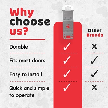 TheDoorLatch Adjustable Steel Cat Door Latch for Pets