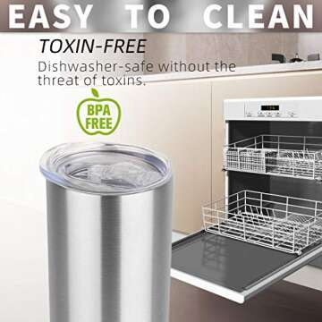 HASLE OUTFITTERS 20oz Insulated Tumblers Set for Travel