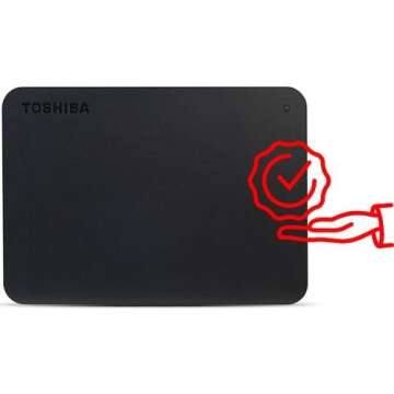 Toshiba 2TB Canvio Basics Portable External Hard Drive, USB 3.2. Gen 1, Black (HDTB420EK3AA)