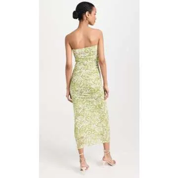 RESA Women's Kristina Mesh Dress in Lotus, Lotus, Green, Floral, S