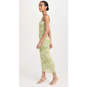 RESA Women's Kristina Mesh Dress in Lotus, Lotus, Green, Floral, S