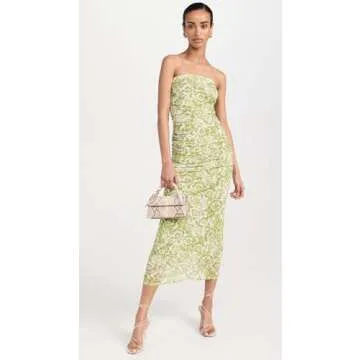 RESA Women's Kristina Mesh Dress in Lotus, Lotus, Green, Floral, S