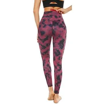 VOEONS High Waisted Printed Yoga Pants with Pockets